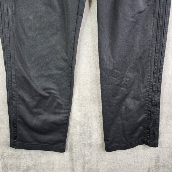 Mens Black Adidas track pants Athletic Casual Side zip pocket Size L - Picture 3 of 14